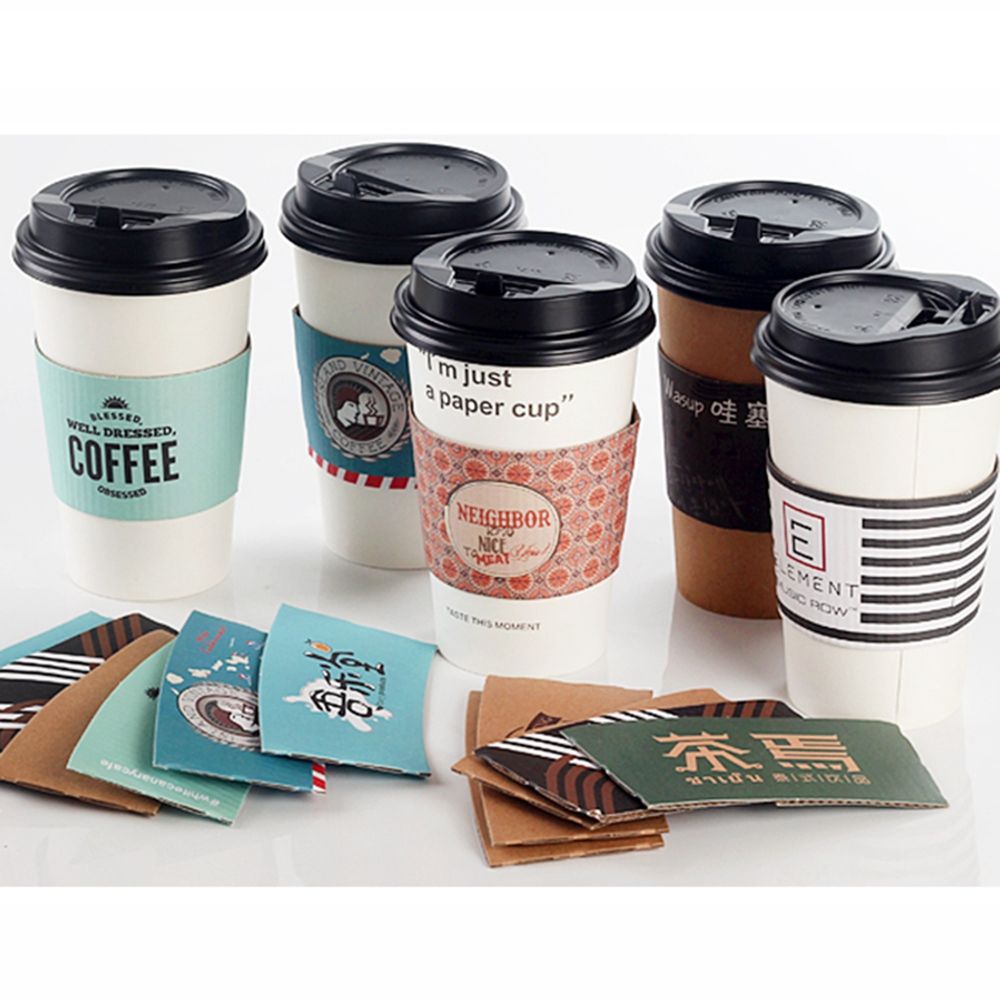Easy Coffee Cup Sleeve 12 to 16 oz - 3 1/5" x 2 2/5" H - Printed 1 Color, 1 Side